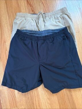 2 pair of Hollywood casual shorts with liner - mens L